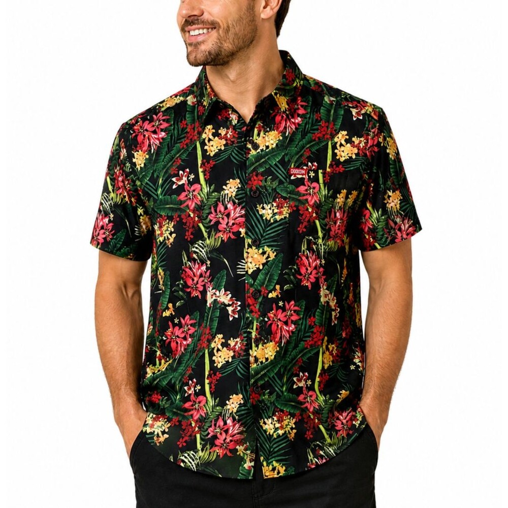 Dixxon Flannel Co Men's Gili Floral Hawaiian Party Shirt Short Sleeve Small